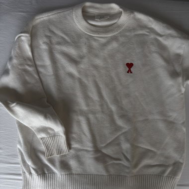 Ami Paris cream-coloured sweater with heart