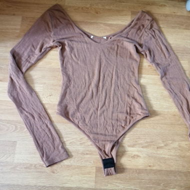 Body manches longues à encolure en U