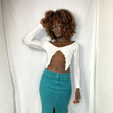 Jupe Charlie bleu canard