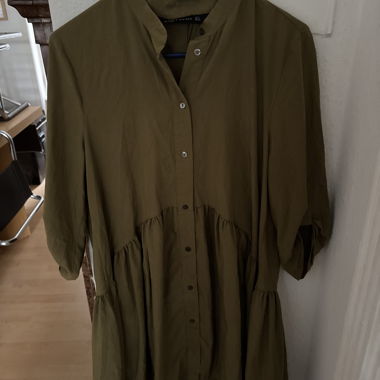Shirt-dress Zara olive
