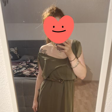 Süsses Olivgrünes Kleid