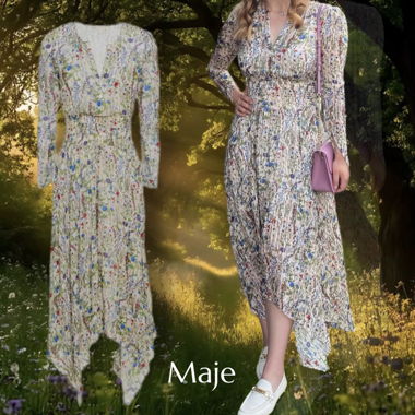 Robe longue maxi fleurie Maje