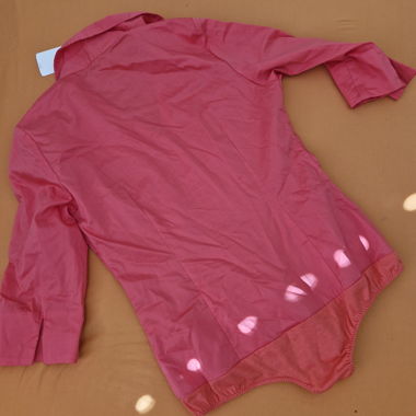 Chemisier Rose Corail Manches Longues Body