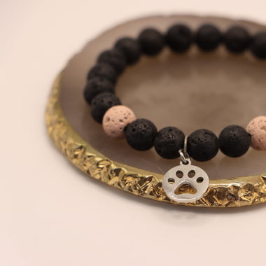 Lavastein Armband mit kleines Geschenk