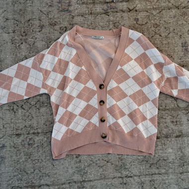 LCW Casual Cardigan mit Argyle-Muster