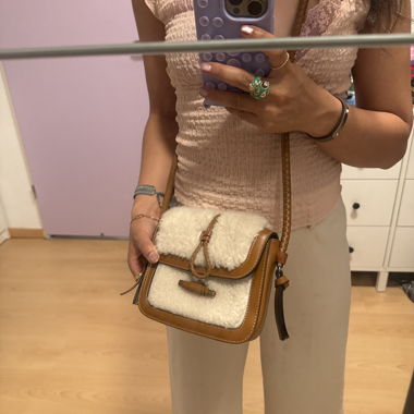 Borsa a tracolla Isabel Marant Vigo in shearling