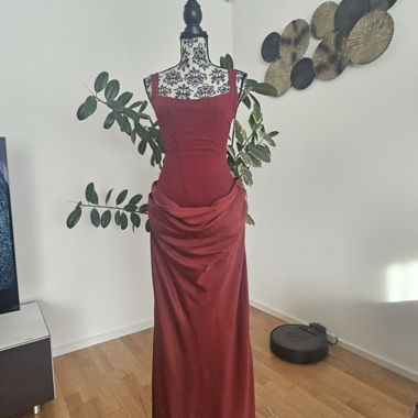 Burgunder Corset-Maxi-Kleid Babyboo