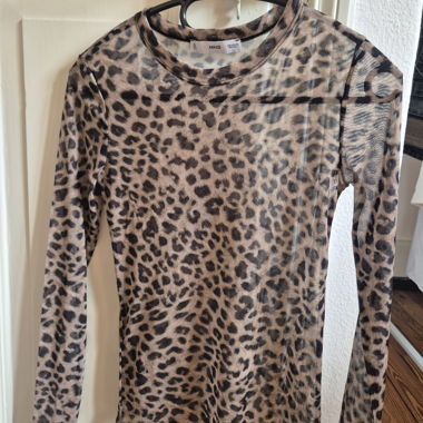 Top trasparente leopardo