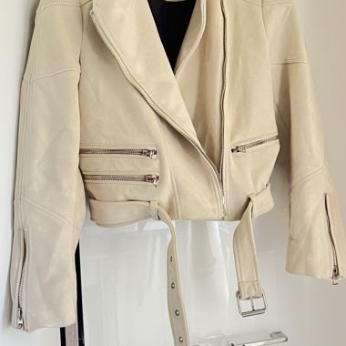 Stoff Lederjacke 