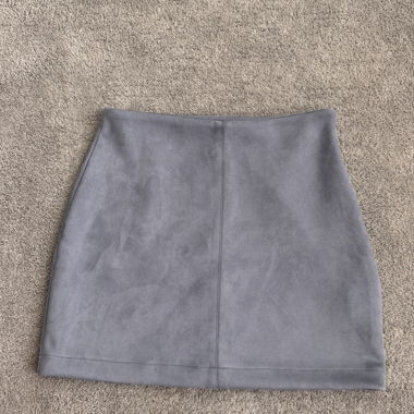 Grey-blue mini skirt