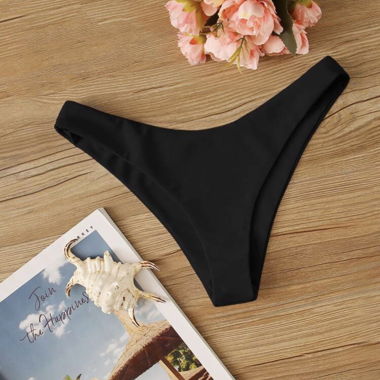 Schwarzer Bikini-Unterteil