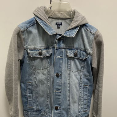 Children's denim jacket with grey hood KIABI