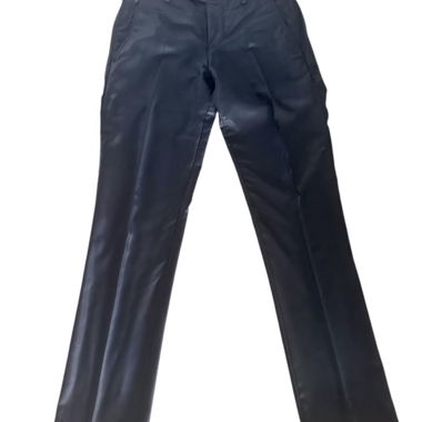 Pantalon en tissu noir brillant
