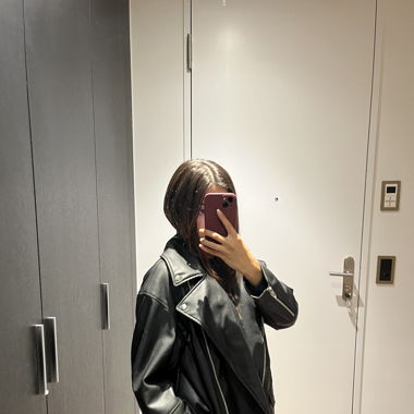 Leather Jacket oversized biker jacket