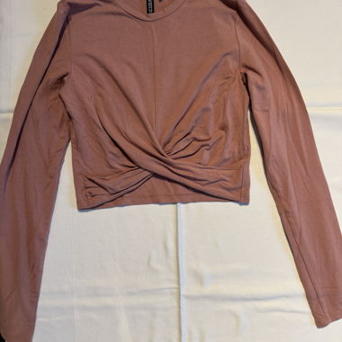 Cropped long-sleeve shirt size S
