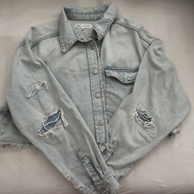 Zara Jeansjacke hellblau