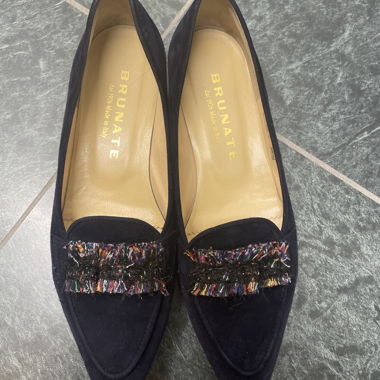 Mocassins en daim marine Brunate