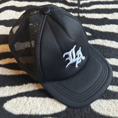 Black Mesh Trucker Cap LA