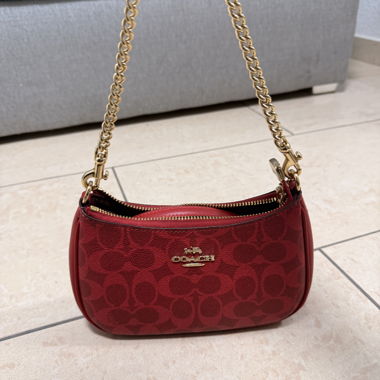 Sac bandoulière rouge Coach