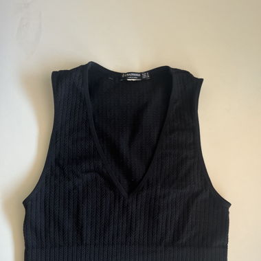 crop top mit v-ausschnitt