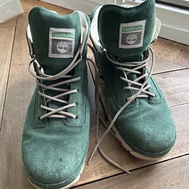 Timberland Green Leather Boots Euro Hiker Vintage