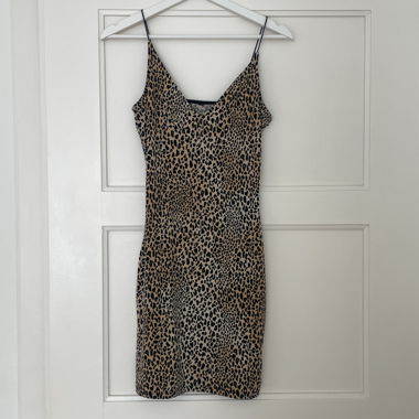 mini-kleid mit leopardmuster