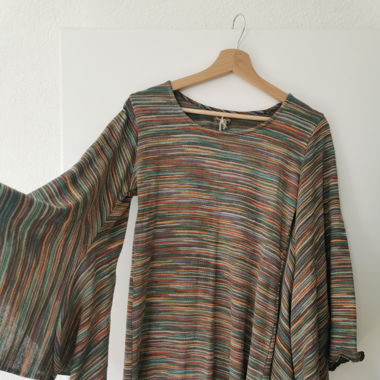 Hippie Kleid mit Trompetenärmeln