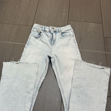 Flared Jeans Mid waist Hellblau