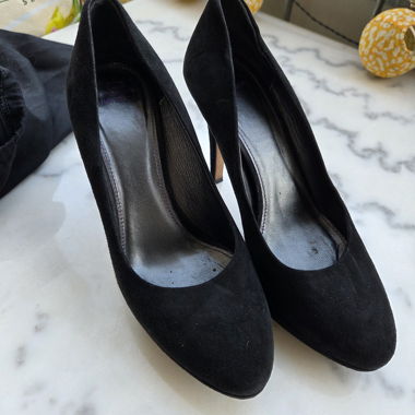 Black Suede High Heels
