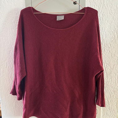Maglione in maglia rosso