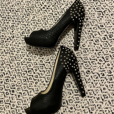 Black Studded Heels