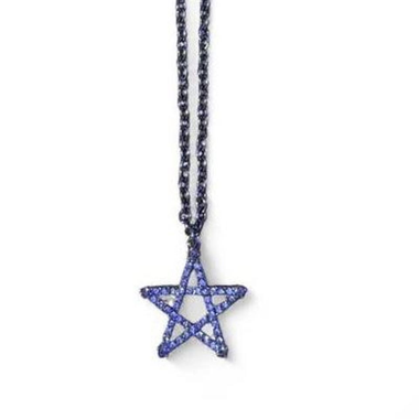 Collier étoile argenté neuf avec strass
