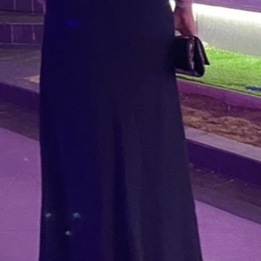 Robe de soirée en dentelle bleu nuit