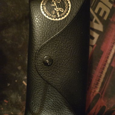 Black Leather Rayban Case