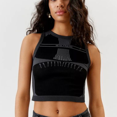 Crop-top en maille sans dos