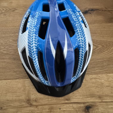 Casque de vélo enfant bleu/blanc Gr. S 49 - 54cm