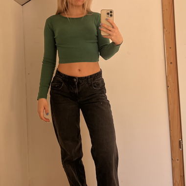 Crop top vert à manches longues (Longsleve)