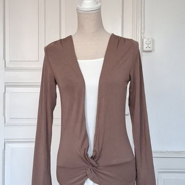 Maglia cardigan vintage marrone y2k
