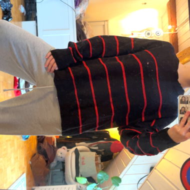 Pull en maille rayé