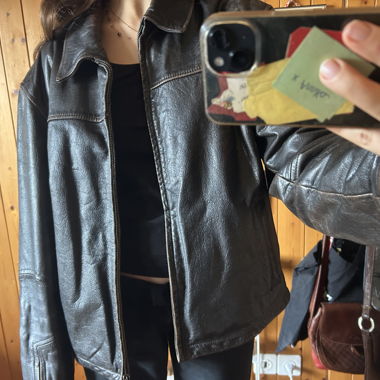 Giacca vintage in pelle 100%