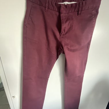 Pantaloni Chino bordeaux