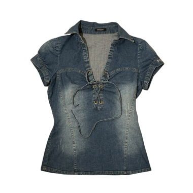 Morgan Denim Top