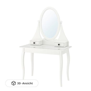 White Vanity Table with Mirror