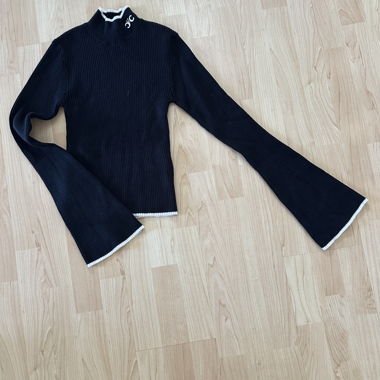Viva Couture Ripp-Pullover schwarz Grösse S
