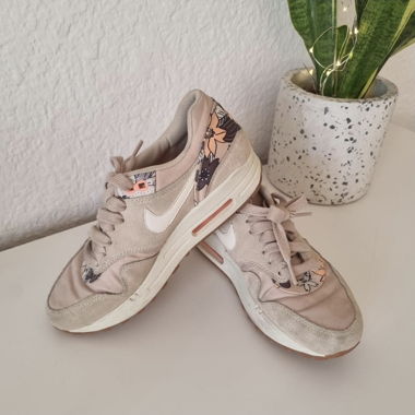 Nike AIR MAX 1, beige con stampa floreale, tg. 36,5