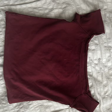 Maglietta da spalla rossa scuro