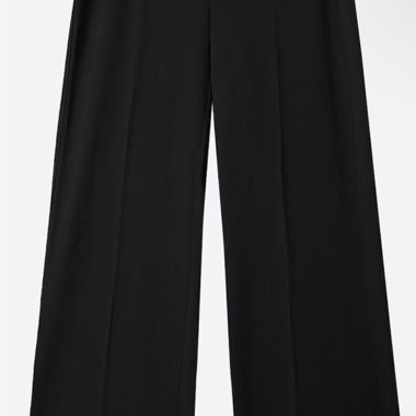 Black wide-leg trousers 