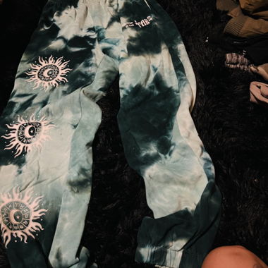 RUBY Tie Dye Hose, Grün/Blau