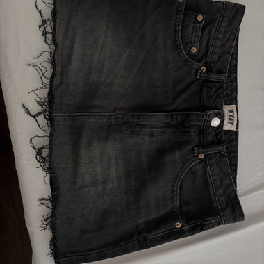 Black Denim Skirt