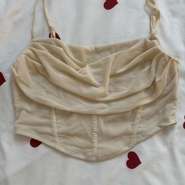 Top en maille beige